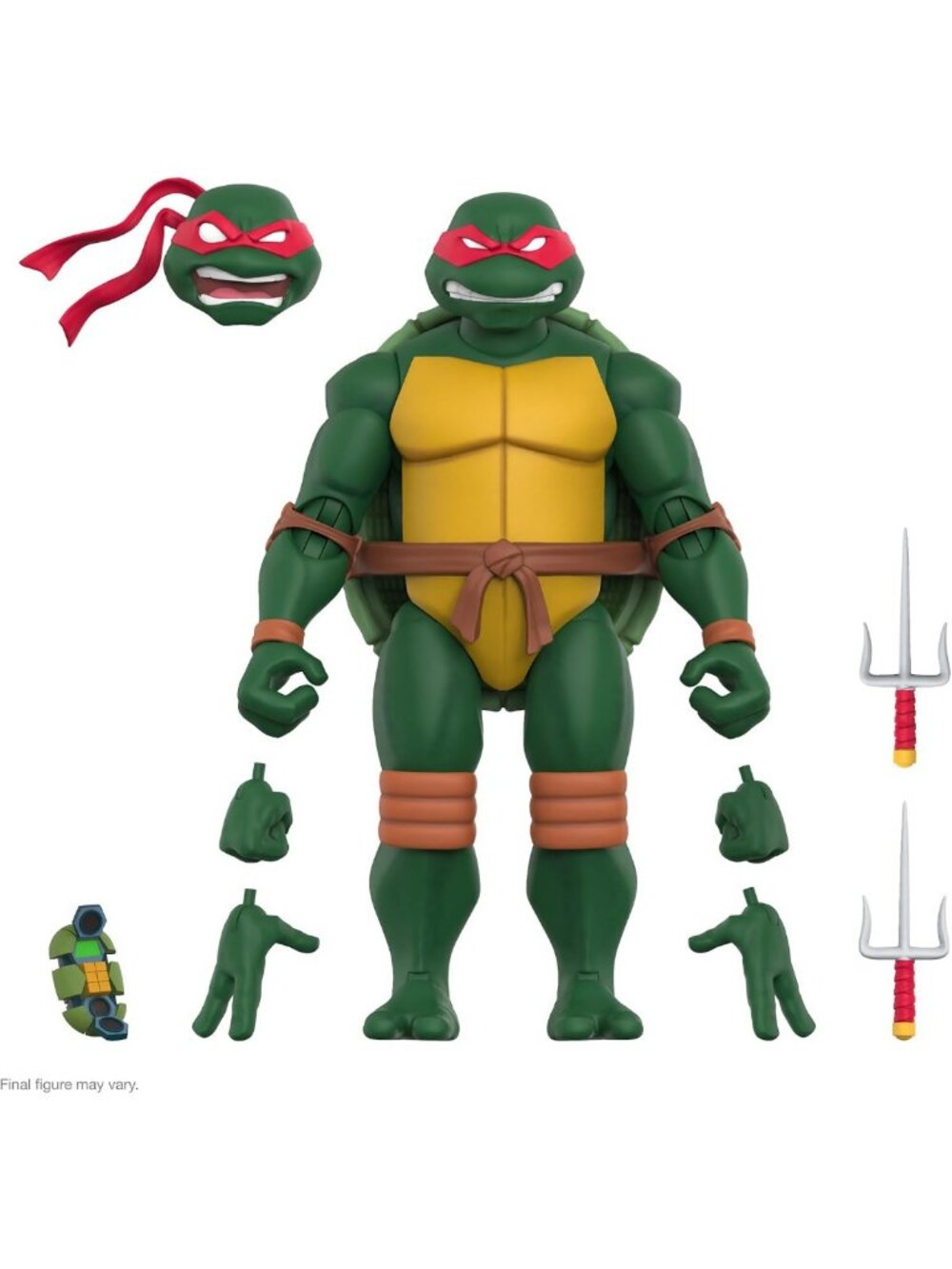 7" TMNT Raphael Action Figure - Classic Cartoon Collectible with Accessories